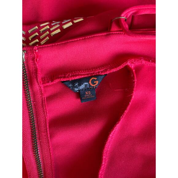 Guess Red Lipstick Mini Bodycon Dress Size XS - Picture 6 of 6